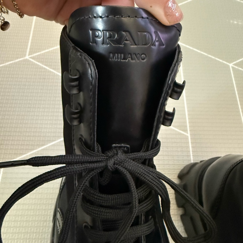 Women's Black Monolith Combat Boots - Picture 8 of 16